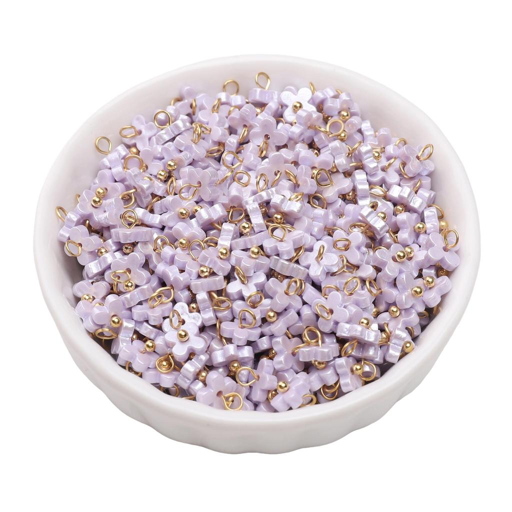 Resin Charms Imitation Pearl Preserving Mini Flower Pendant For Jewelry Making Accessories