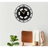 Stylish Metal Wall Clock - Large Size & Home Decor for Living Room, Bedroom, Office - Black