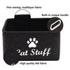 Plush Toy Storage Box Pet Toy Organizer Felt Basket with Iron Handle Storage Bin