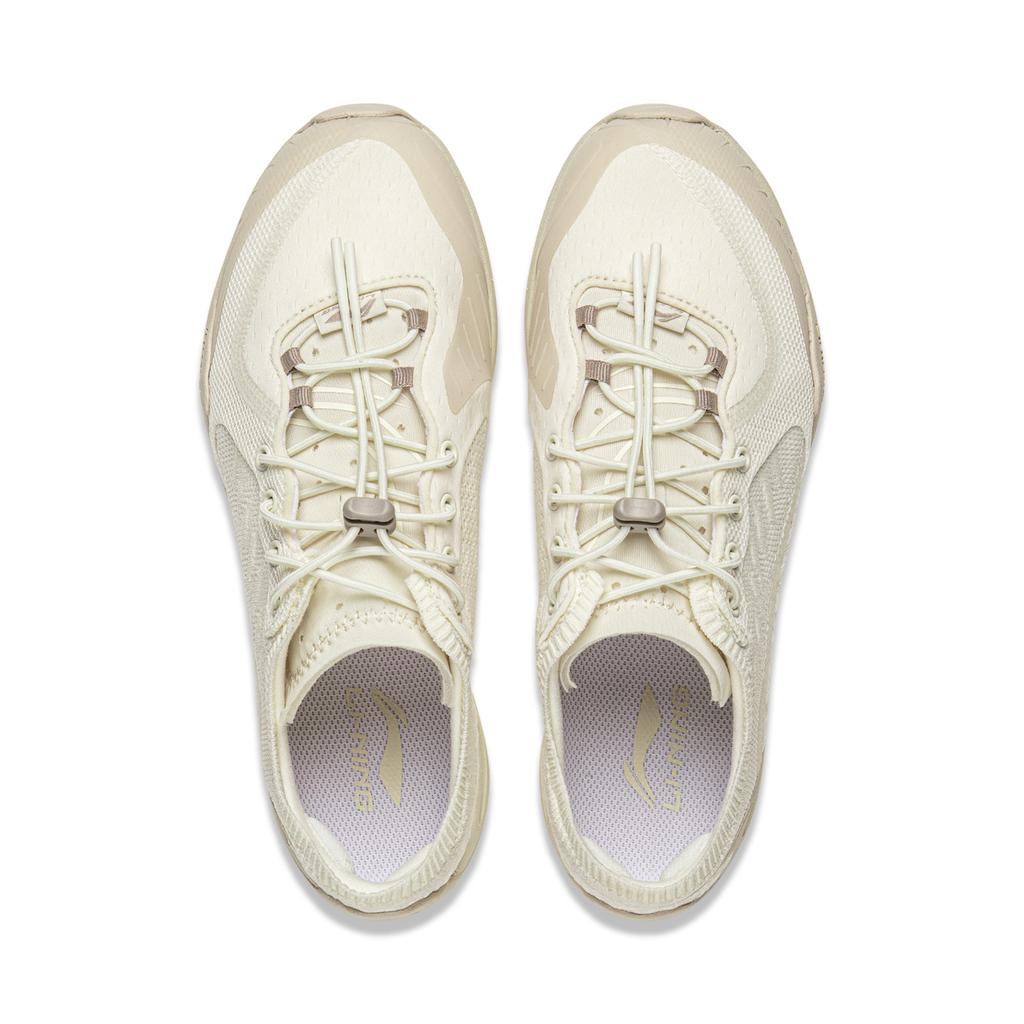 Li Ning Filin Barfuß Sportschuhe Bequem Verschleißfest Atmungsaktiv Niedrig geschnitten Freizeitschuhe Damen Freizeitschuhe Off-White AGLW202-1