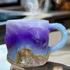 Mineral Crystal Coffee Mug Water Cup Novelty Drink Mugs Colorful Translucent Tea Mug for Hot Beverages Elegant Christmas Gift for Home Office