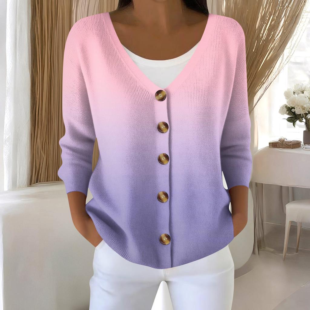 Women's Fashion Long Sleeve Christmas Snowman Snowflake Print Jacket Cardigan