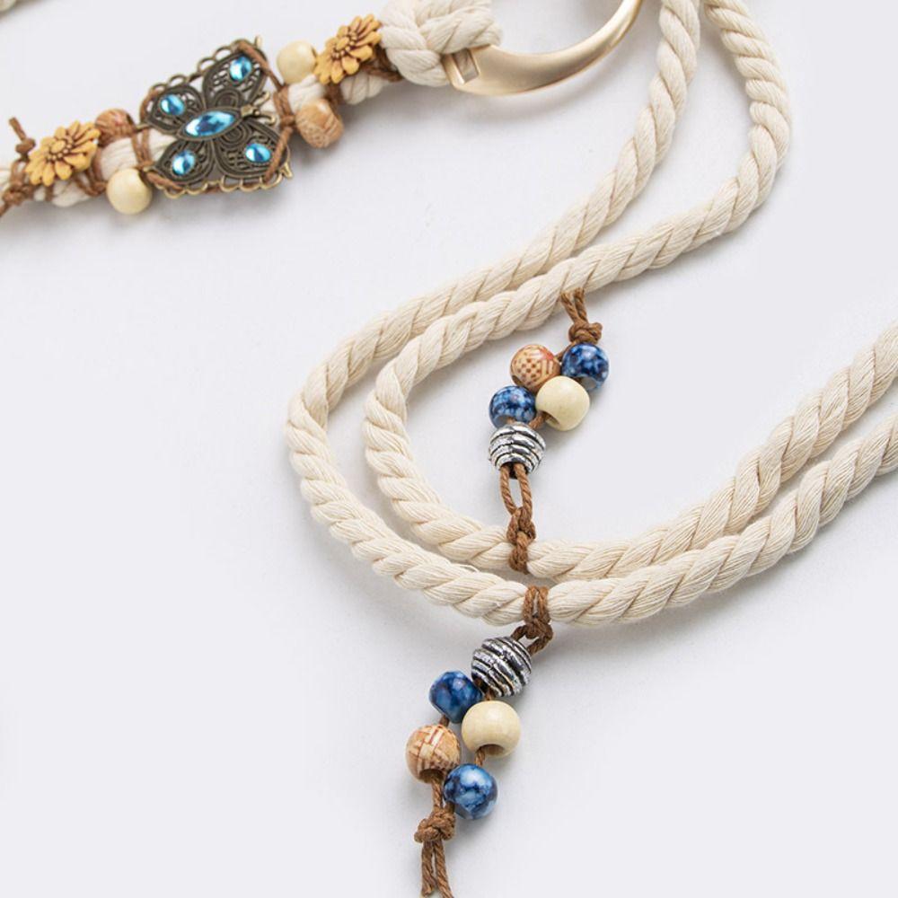 Bohemian Tie Rope Waist Belt Luxury Design Waist Chain Punk Butterfly Waistband  Women's Fashion