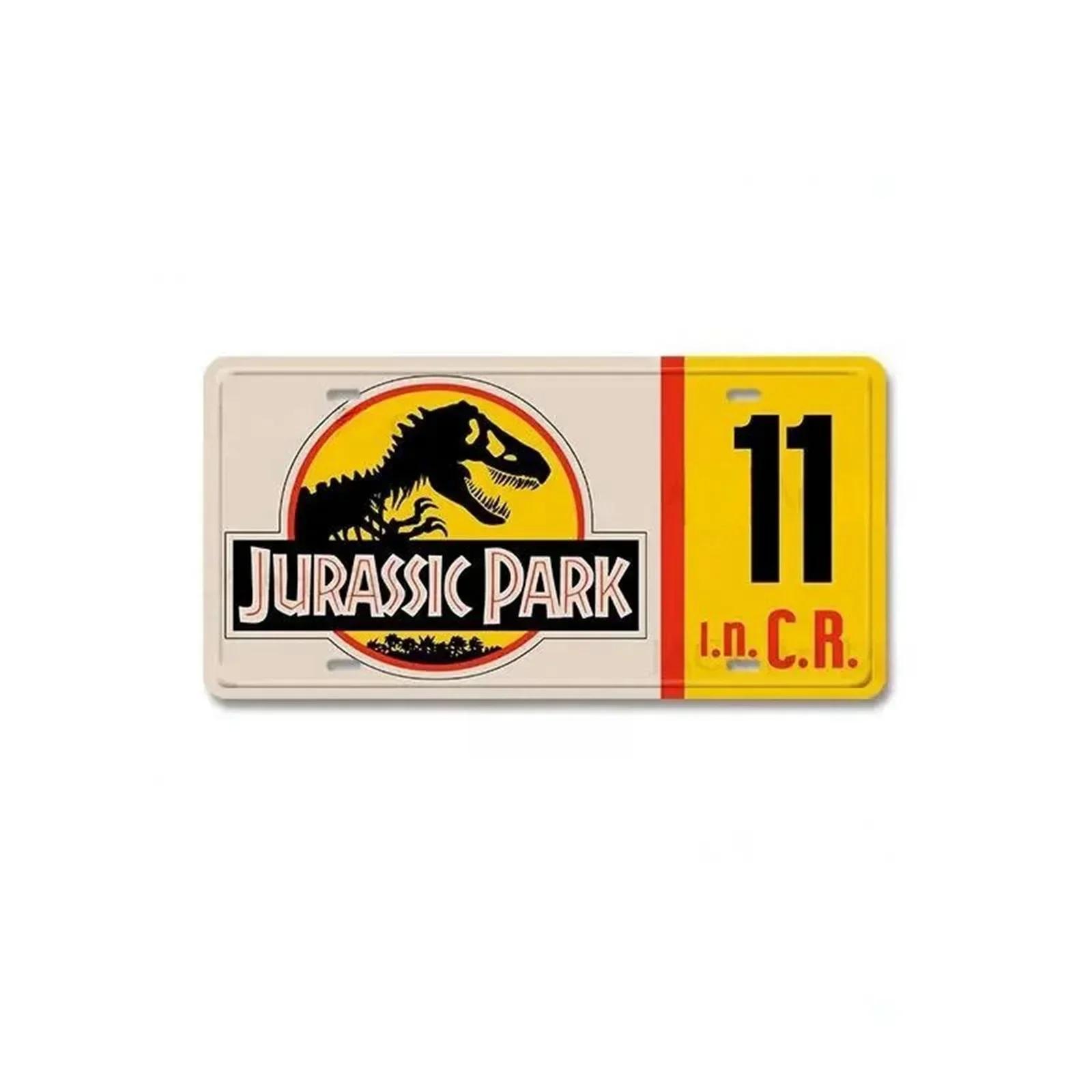 

Вінтажні металеві знаки Jurassic Park Explorer Ідеально підходять для гаража, клубу, чоловічої кімнати, бару, пабу або декору стіни готелю для ностальгічного штриху 15x30cm