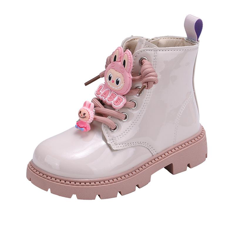 Mädchen Cartoon Martin Stiefel Modische Kurze Stiefel für Große Kinder Prinss Lederstiefel