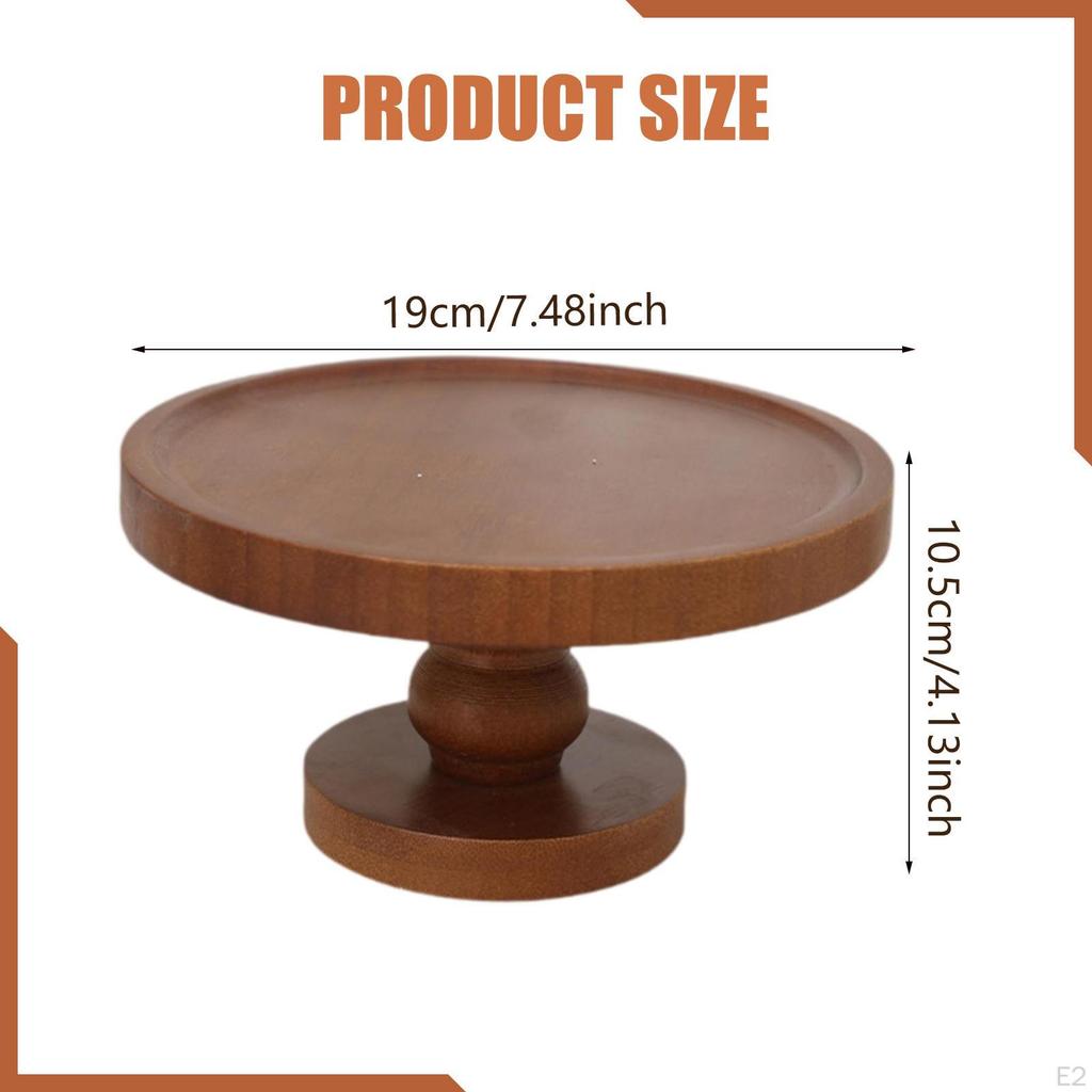 Cake Stand Cupcake Pedestal Rustic Dessert Display Plate Fruit for Party Cakes Shower