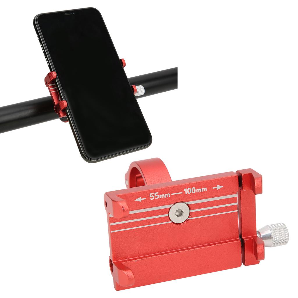 Phone Mount High Hardness Light Corrosion Resistance Firmly Install for for 31.8mm 25.4mm 22.2mm HandlebarsRed