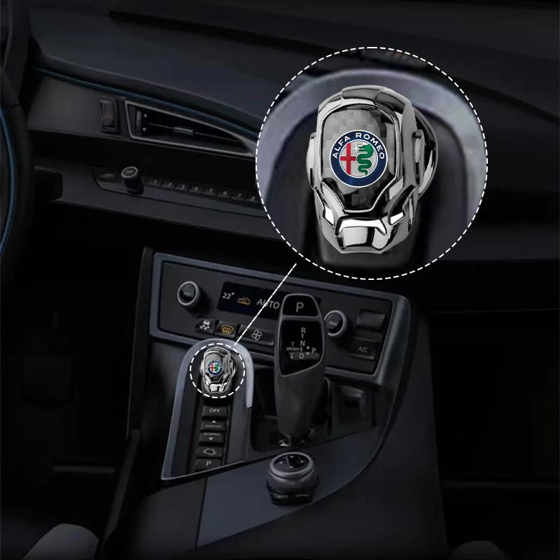 Car One-Click Start Buttons Protective Cover Emblem Decoration for Alfa Romeo 146 147 155 156 159 Stelvio Giulia Giulietta Mito GT