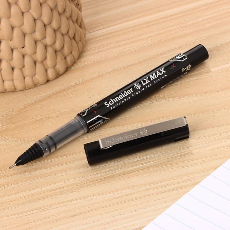 

Luxor Schneider Lx Max Roller Ball Pen, Pack Of 2, 1 Blue+ 1 Black, Needle Tip, 0.5Mm, 100% German Technology, 1000+ Mtr 21