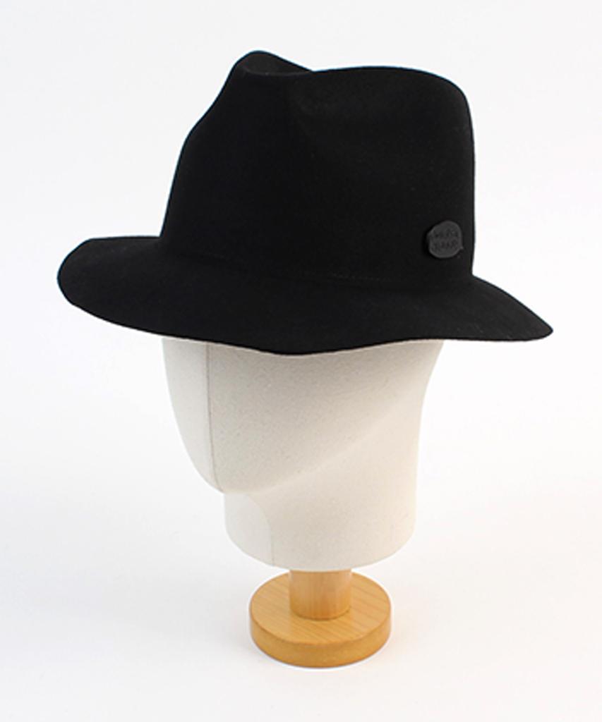 Yunibeosyeolkemiseuteuli Edgecut Black Wool Fedora