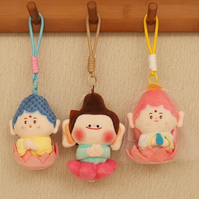 New Buddhist Lotus Foshan Xiyungang Grottoes Souvenirs Car Hanging Portable Doll Plush Pendant