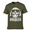 All Dogs Are Cool But Doodles Rule Solid Washed Vintage Tee Distressed Loose