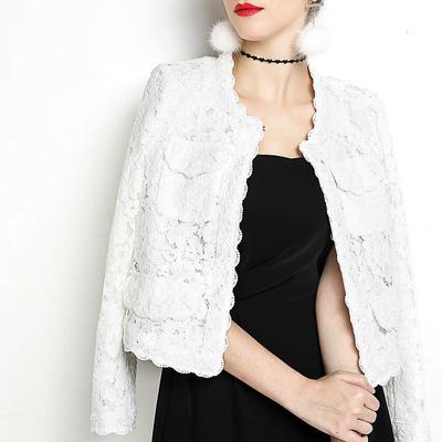Spring And Autumn Women's Cardigan Temperament Slim Suit Lace Short Jacket