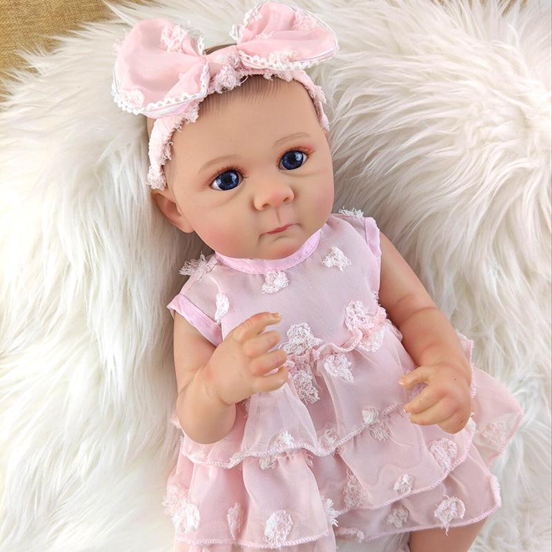 

М яка вінілова лялька Baby Reborn Baby Doll 3D Skin Body 18 дюймів 46 см із намальованим реалістичним волоссям Baby Reborn Toys Дитячий подарунок 46cm