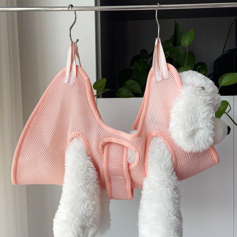 

Массажер для лап собаки Гамак для красоты кошки Мелкие и средние собаки Стрижка ногтей Подвесная сумка Фиксация Товары для питомцев Pink Basics XS suitable for 3.00kg (send hook)