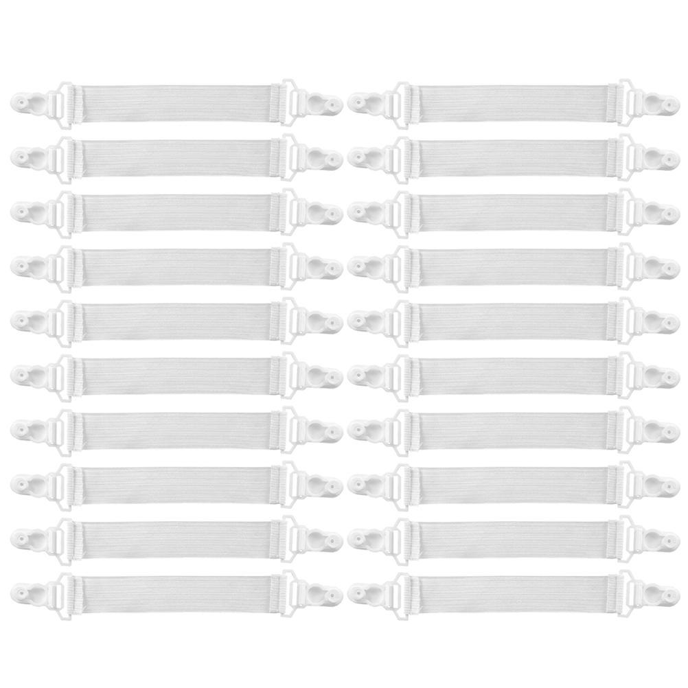 20 Pcs Bed Sheet Clip Fastener Snaps Bedsheet Clips/straps Adjust Clamps Mattress Plastic Suspenders