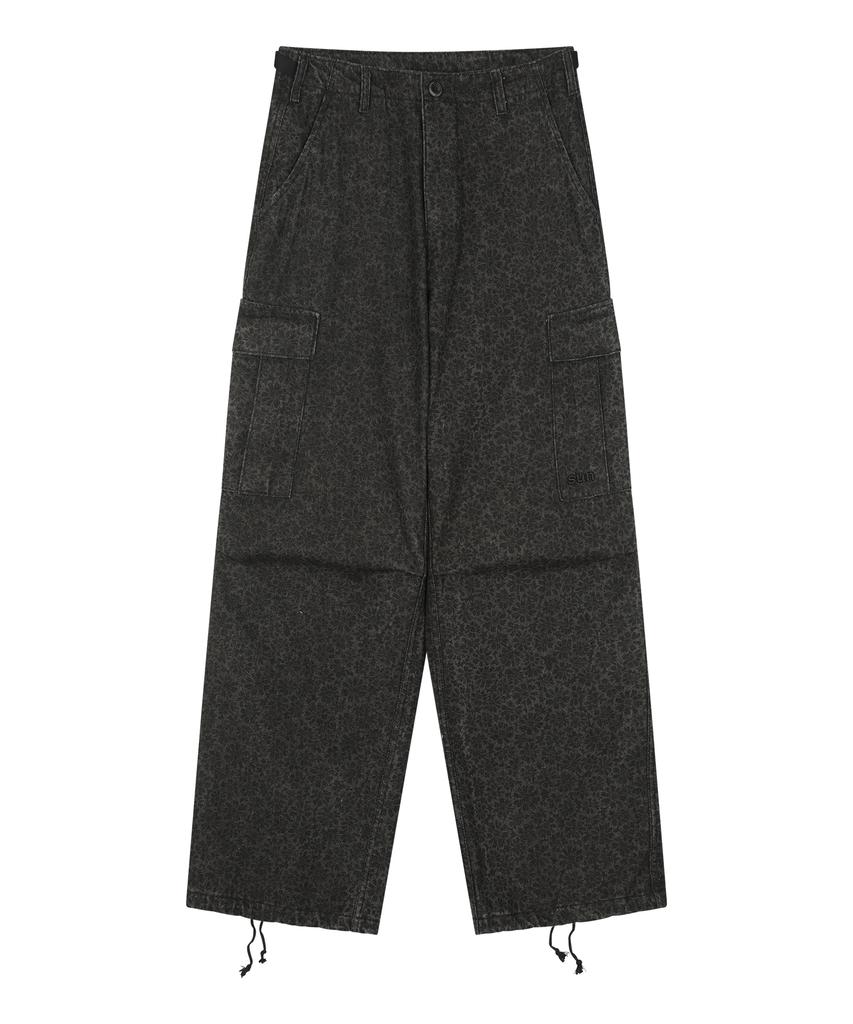 SUNDAY FRUIT MARKET W) Daisy Cargo Denim Pant Charcoal