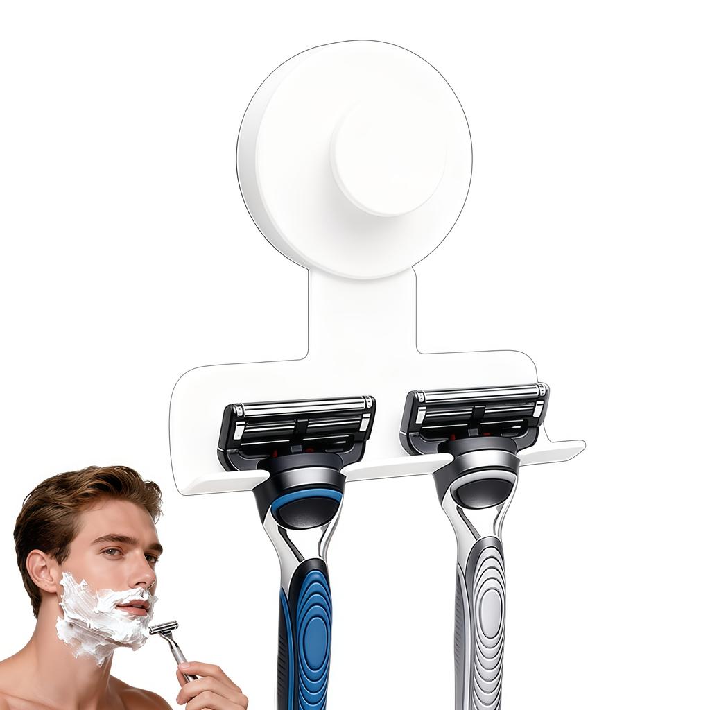 1/2 Pc 304 Stainless Steel Suction Cup Razor Holder, 15.43LB Removable Reusable Shower Wall Hook for Bathroom Use
