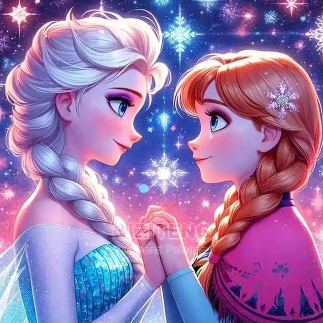 

Алмазная вышивка своими руками Холодное сердце Эльза Анна Принцесса Алмазная живопись Мультфильм Винни Пух Набор для вышивания крестиком Искусство Домашний декор Round 20x20cm