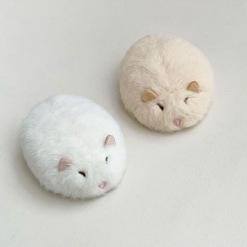 Furry Cartoon Hamster Hair Clip Cute 1 Pcs Soft Portable Hair Accessory for Women Birthday Surprise Gift Idea