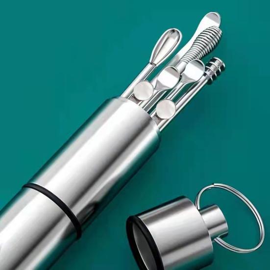 Ear Pick Ear Wax Removal Kit Ear Curette Cleaner 360 Degree Spiral Design Ear Canal Cleaner Ear Cleansing Tool Set