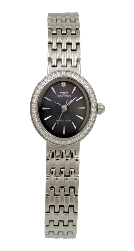 Technos Pave Watch T9933SB Silver Women's