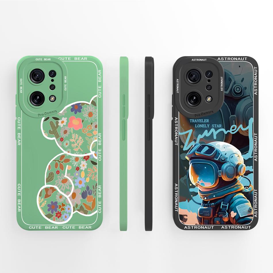 For Oppo Find X5 Pro Lite Case Artistic Style Funda For Oppo Find X 5 X5Pro X5Lite Liquid Silicone Soft Phone Back Cover Coque