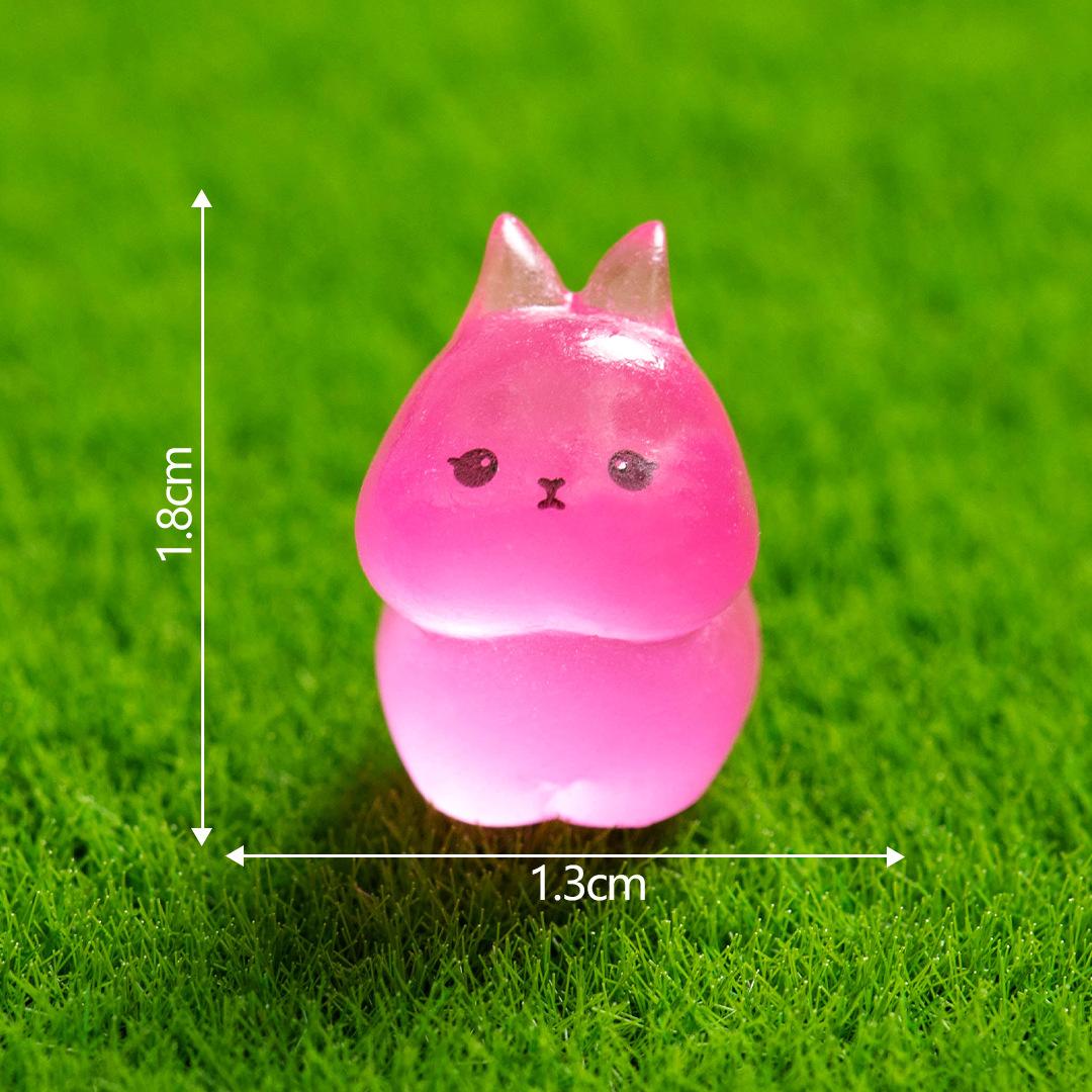 

Микропейзаж, мультяшный милый светящийся в темноте кролик, трехмерное украшение, декоративные аксессуары своими руками, настольные украшения из смолы luminous rabbit 10pcs ярко-розовый