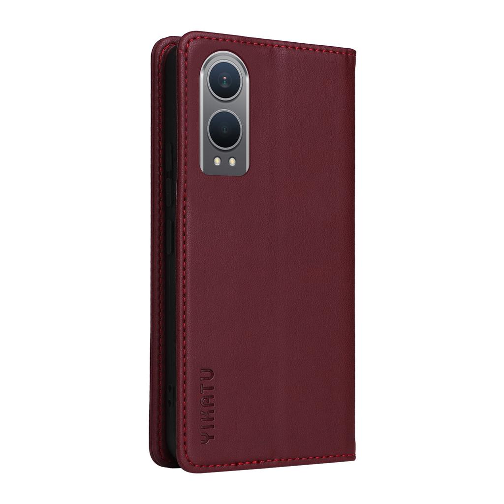 YIKATU YK-001 For OnePlus Nord CE4 Lite 5G/Oppo K12x 5G (China) Case Leather Phone Cover Magnetic Closure Bookstyle Stand