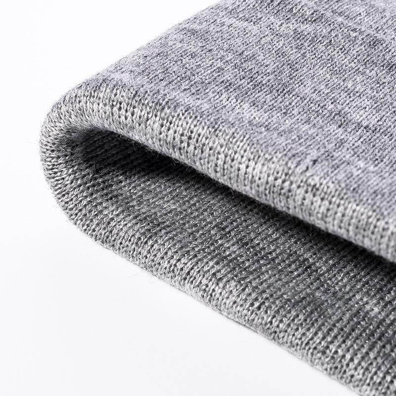 Knitted Hat Women's Winter Jacquard Four Corners Warm Thickened Men's Cold Hat Outdoor Black Versatile Wool Hat Purple Cold Protection