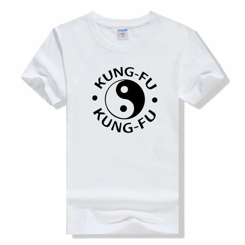 Shaolin Kung Fu Martial Arts Training T Shirt KUNG FU YING YANG Modern Cartoon t shirt fashion Short sleeved t shirt