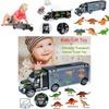 Exciting Dinosaur Truck Carry Case Transporter Dino Figures Playset For Kids Xmas Gift