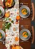 Fall Pumpkin Farm Plants Table Runner Holiday Party Decor Washable Kitchen Dining Table Runner Autumn Thanksgiving Decorations