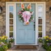 Realistic Design Easter Bunny Wreath Fresh Decoration Reusable Material Bunny Bottom Wreath Reusable Wreath Easter Decoration