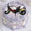 1:18 realistische Motorrad-Modellspielzeuge mit stabiler Basis, Druckguss-Motorrad-Desktop-Ornament, Kuchendekoration, für Kinder und Jungen, Enthusiasten, Sammlergeschenk