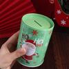 Snowman Xmas Tinplate Box Cartoon Currency Box Christmas Cookie Jar Coin Bank  New Year