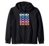 Funny Modern Repeated Text Design Dod Zip Hoodie