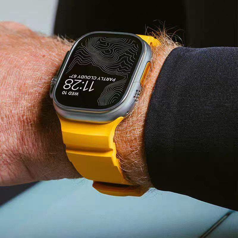 Trail Silikonarmband für Apple Watch Band 49mm 46mm 45mm 44mm Sportarmband Armband für iwatch Serie Ultra 3 2/10 9 8 7 SE 6