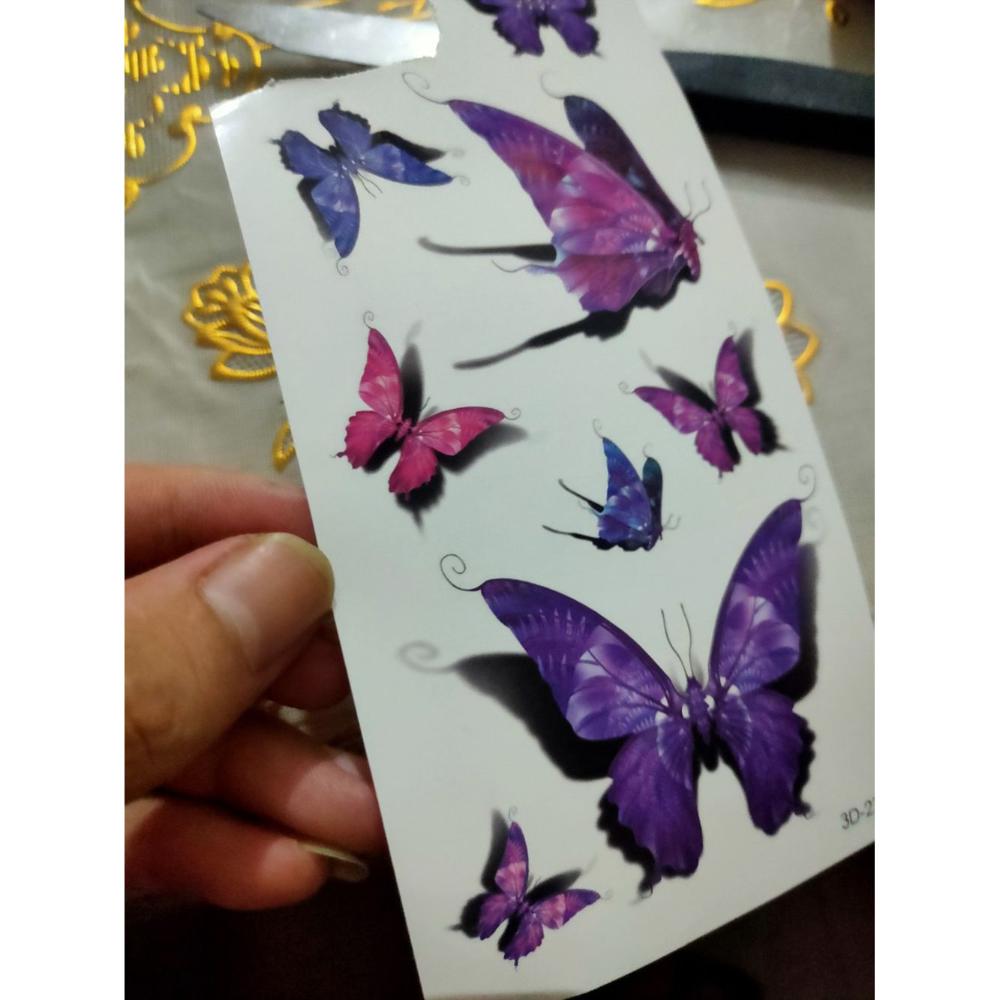 Easy To Clean 3D Butterfly Flower Feather Party Accessories Women Tattoo Sticker Body Stickers