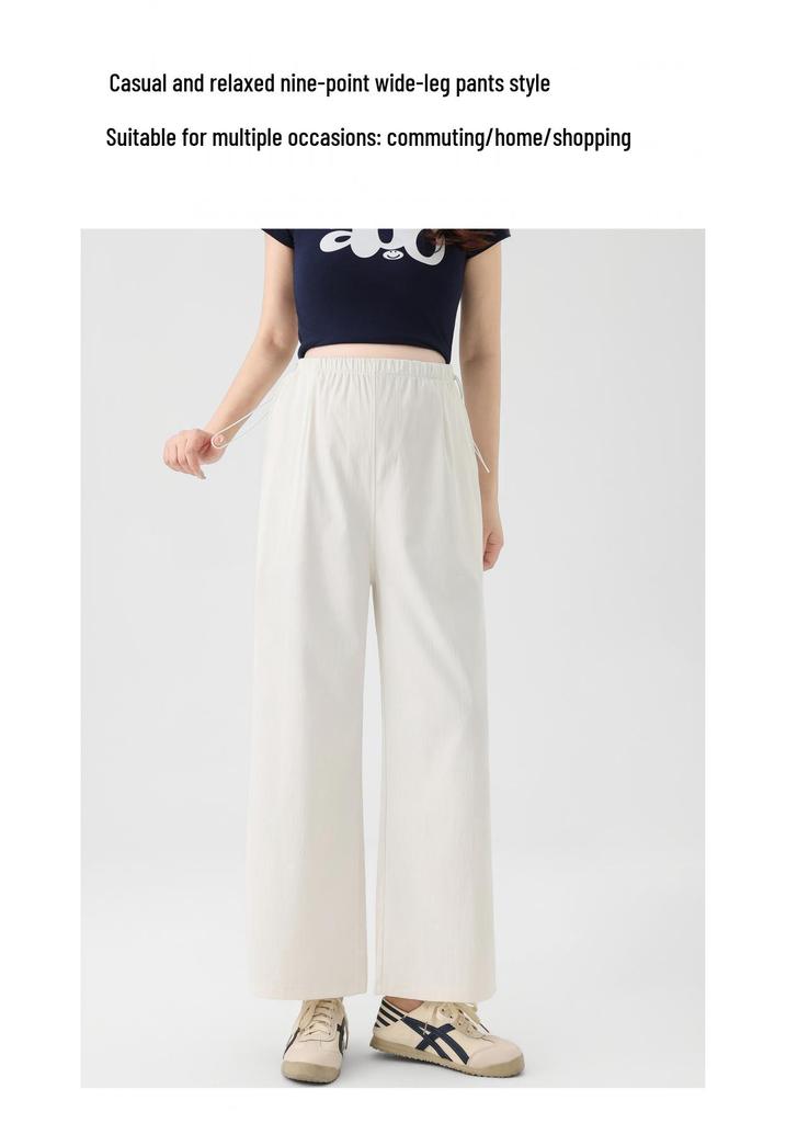 2026 New Wide-Leg Maternity Cropped Pants - Lightweight, Non-Constricting Waist for Spring & Summer
