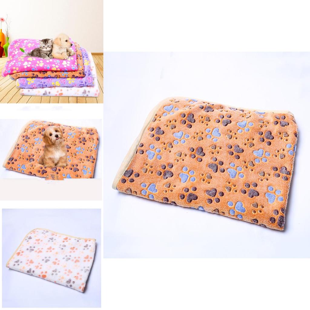 Coral Velvet Dog Kennel Pad Pet Blanket For Autumn And Winter Warm And Comfortable