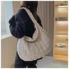 Winter Space Cotton Shoulder Bag Female Large Capacity Dumpling Bag Fashion Padded Crossbody Bag Luxury Lady Down Tote