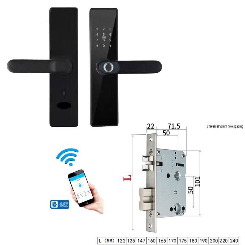 Mehrsprachiges Smart-Fingerabdruck-Türschloss mit Graffiti-Design