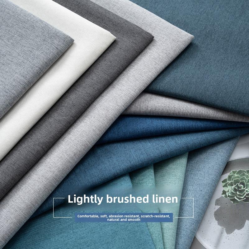 Thickened Plain Linen Fabric By The Meter for Sofa Cloth Cover Seat Cushion Throw Pillow Tablecloth Diy Sewing Cloth Soft Gray