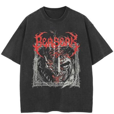 Streetwear Σκοτεινό Γραφικό T-Shirt Anime Βαμβακερό T-Shirt Unisex Κορυφές T-shirts Καλοκαιρινό Κοντομάνικο T-Shirt