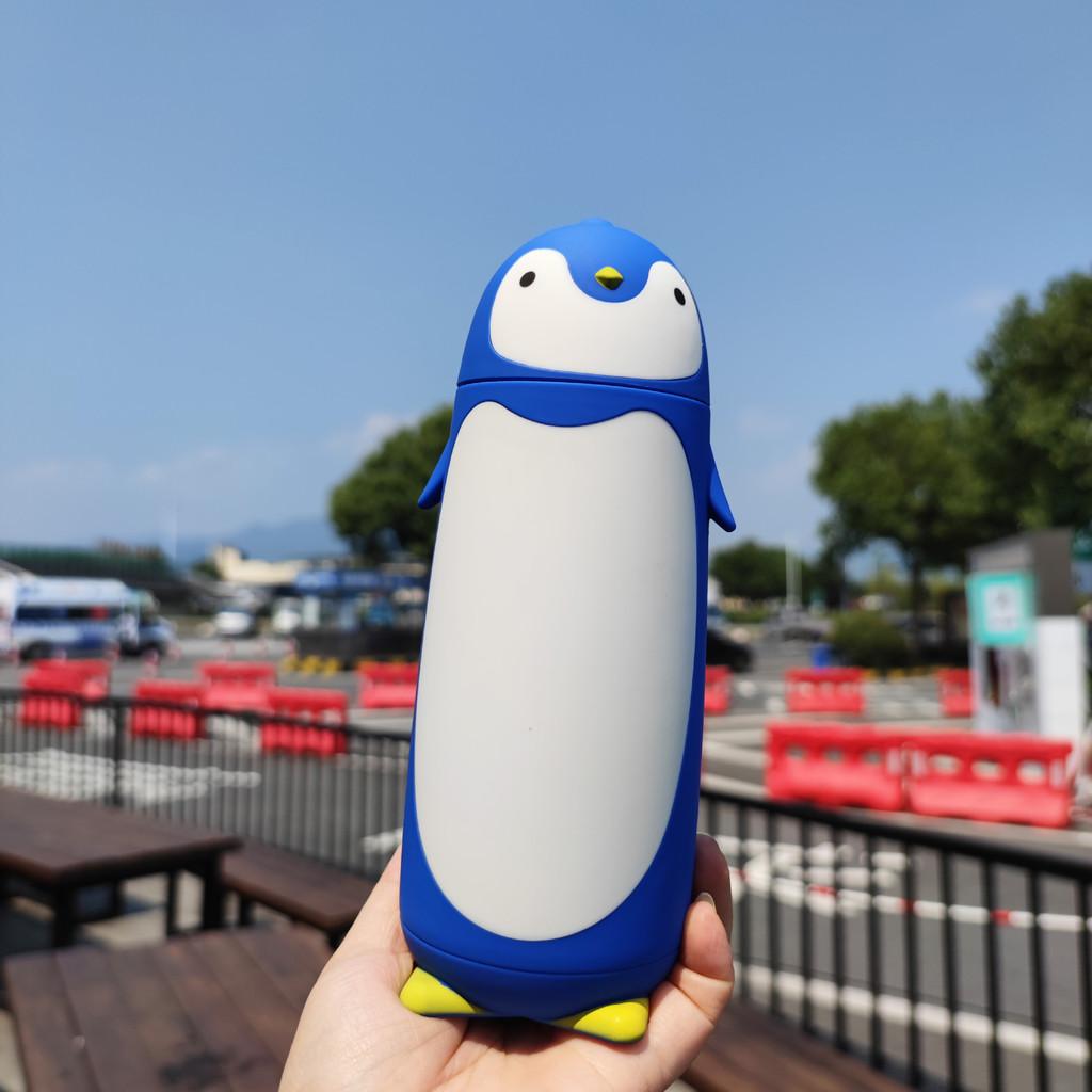 Adorable Penguin Insulated Water Bottle With Twist Lid For Office And Outdoor