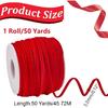 1/8 Inch Thin Velvet Ribbon 50 Yards Vintage Red Ribbon Single Face Velvet Ribbon Spool Fabric Trim for Wedding Invitations Christmas Tree Crafts