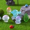 9 Teile/satz Mini Leuchtende Pilz Miniaturen Glow In The Dark Ornament Moos Terrarium Micro Landschaft Fee Garten Dekoration