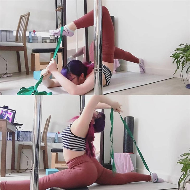 Stretching Strap Yoga Stretch Band for Physical Therapy Flexible Multi-Loop Fitness Elastic Band for Pliates Exercise and Gym Nastics