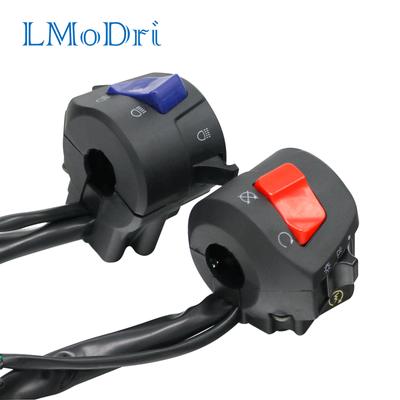 LMoDri Motorcycle Handlebar Left Right Switches Horn Turn Signal Headlight Fog Light Electric Start Handlebar Controller